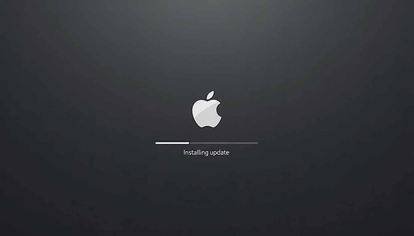 macOS Update — Realistic macOS update screen.